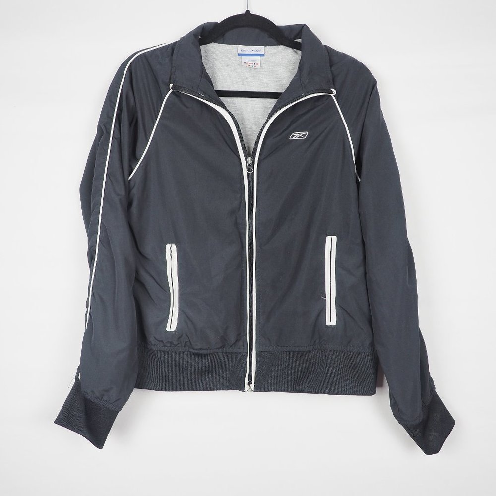 Reebok Track Jacket Front Zip Collar Black L